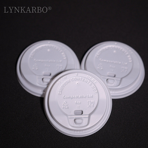 CPLA 80 มม. ฝาถ้วยสีธรรมชาติแบบใช้แล้วทิ้ง Flip-Top
